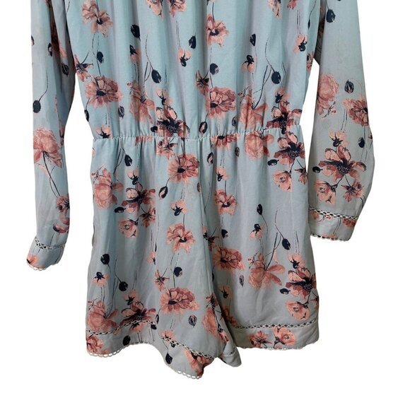 House of Harlow x Revolve Mila Floral Long Sleeve Feminine Romper Size Medium - Picture 14 of 15